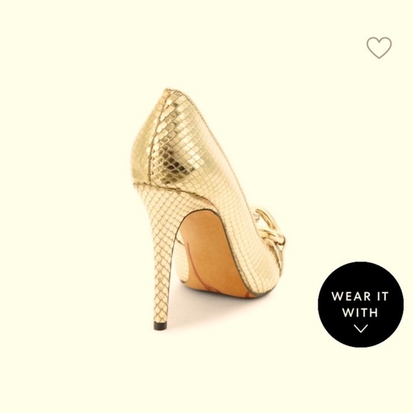 KARL LAGERRFELD CARMY CHAMPAGNE SNAKE-PRINT LEATHER 7 STILETTOS - Picture 3 of 11